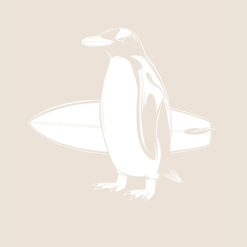 Penguin Surfing Surfer Funny Gift