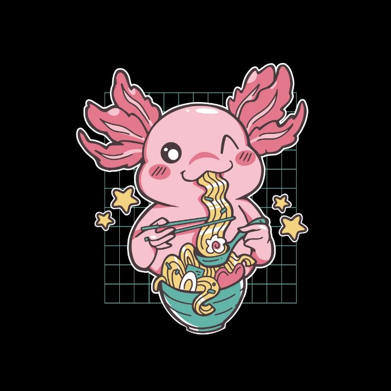 Lustiges Axolotl Ramen