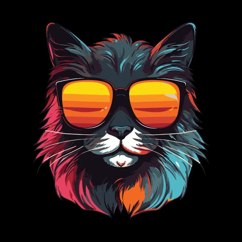 Katze Kopf Cool