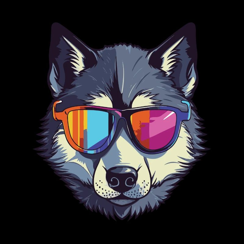Husky Hund Kopf Cool