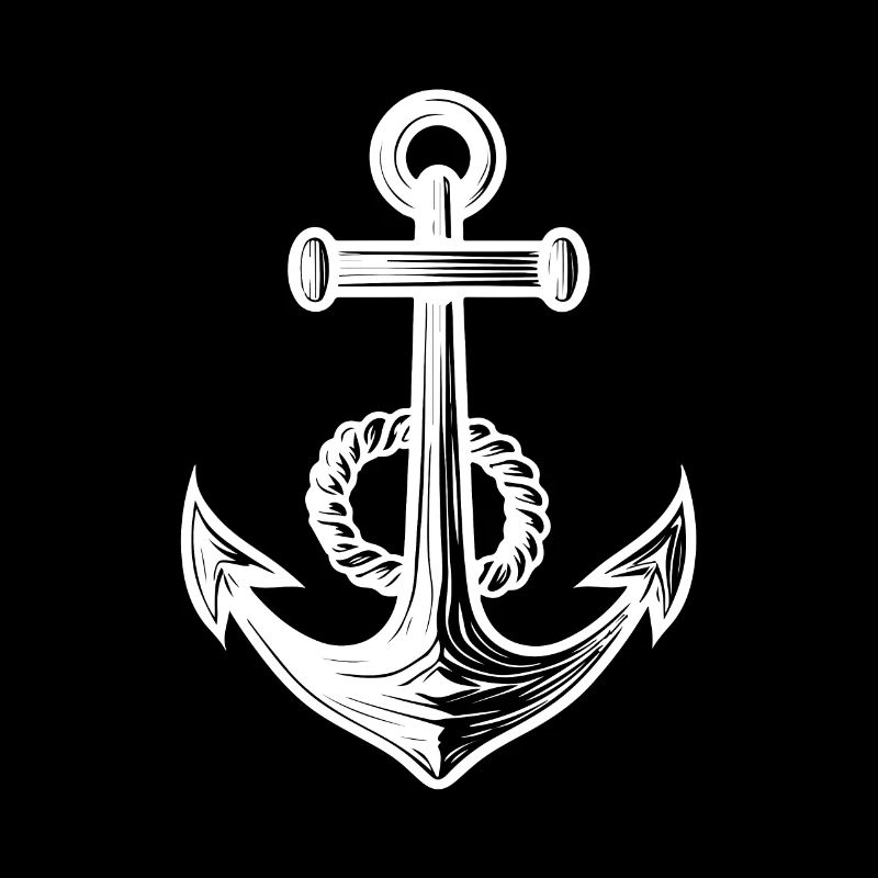 Anchor Icon Silhouette Harbor