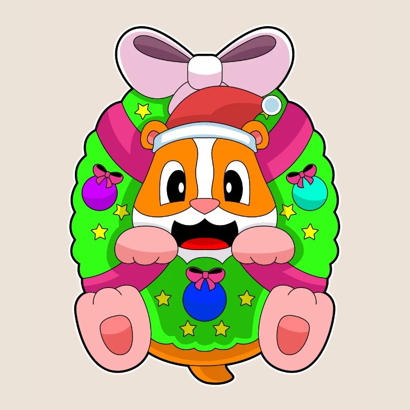 Hamster Christmas Bow