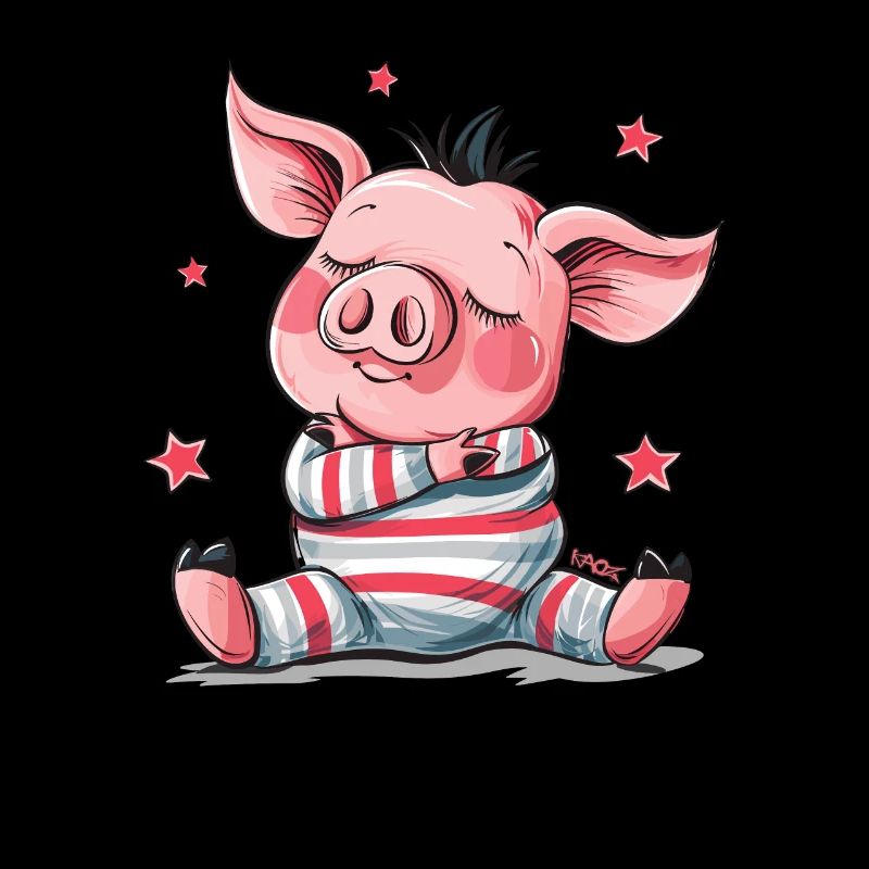 Cochon mignon qui dort