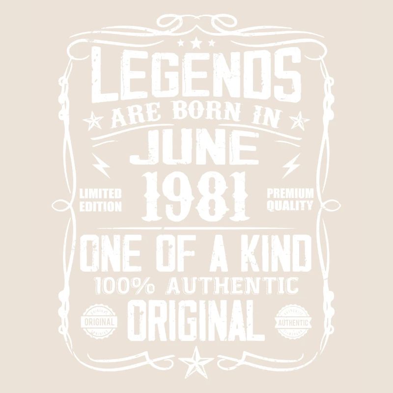 Vintage 1981 June 1981 Retro June Cool Gift 1981