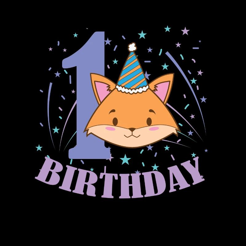 1. Birthday Katze Kind Mädchen