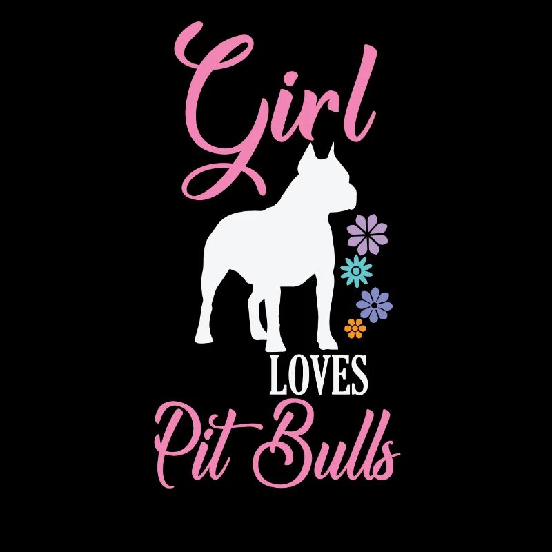 Une fille aime l’animal de compagnie Pit Bulls