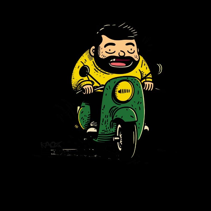 Buddy, der König des Moped-Rollers, Biker