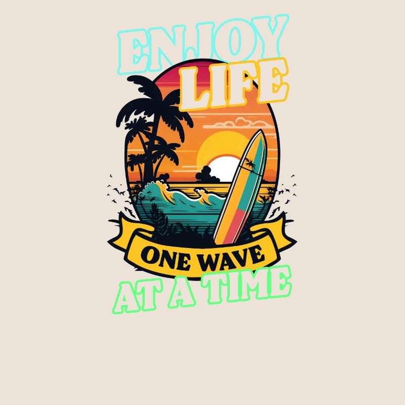 Surfer Enjoy One Wave At Time