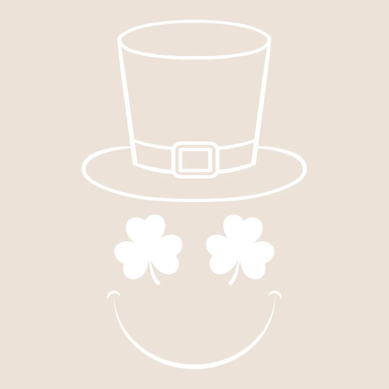 Clover Happy Face St. Patrick's Day