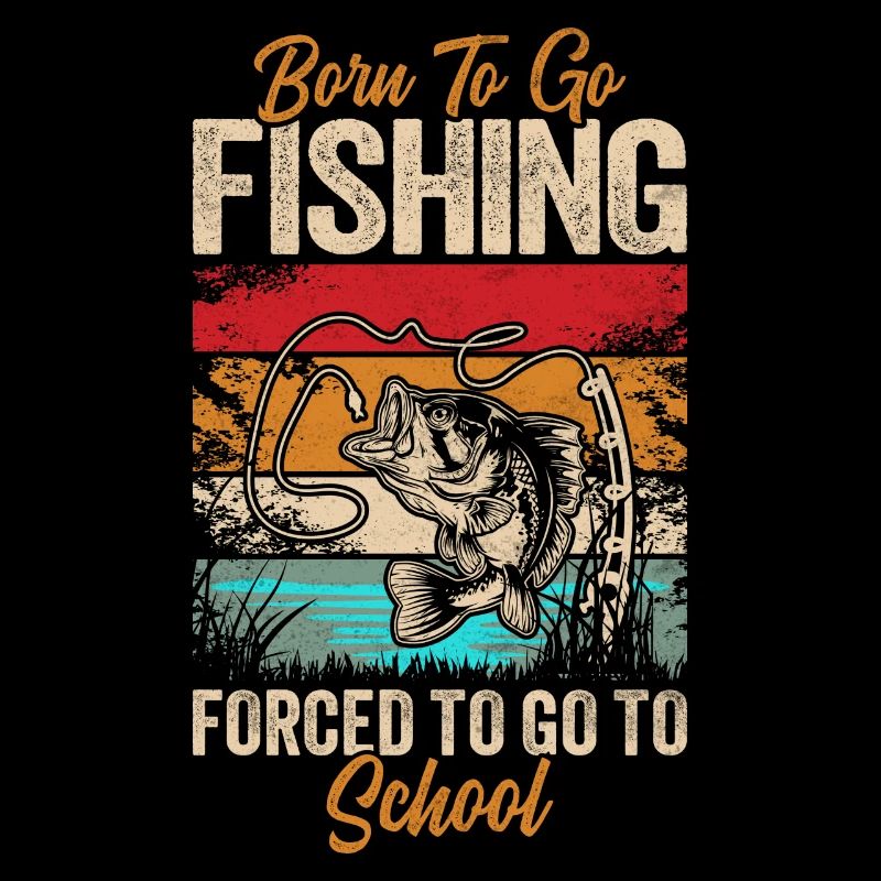 Né pour aller à la pêche obligé d'aller à l'école