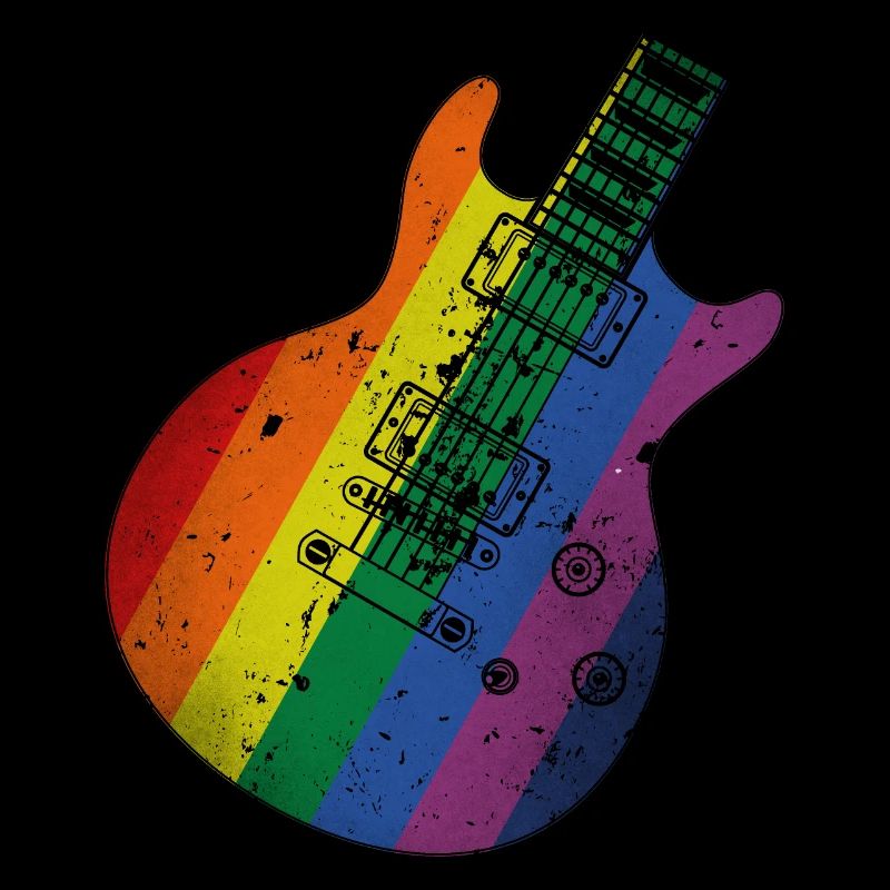 Guitare Pride Flag