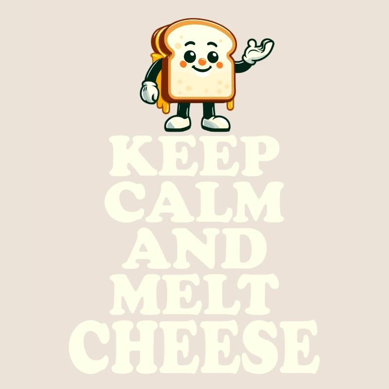 Keep Calm And Melt Cheese Fun Motif