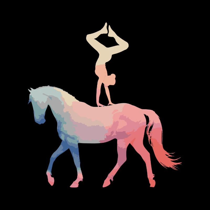 Aime le cadeau de voltige à cheval