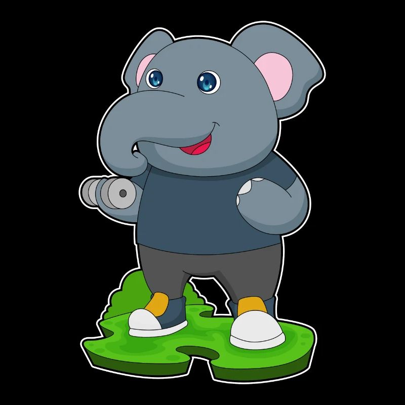 Elefant Bodybuilding Hantel