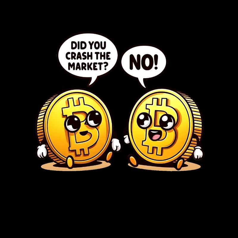 Conception amusante du krach du marché bitcoin