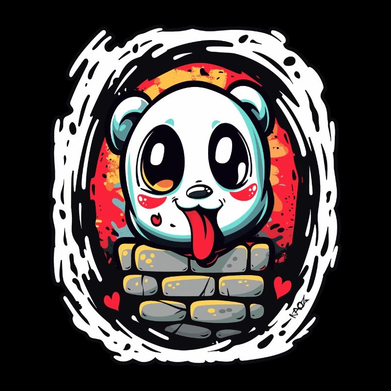 Cool funny naughty panda bear