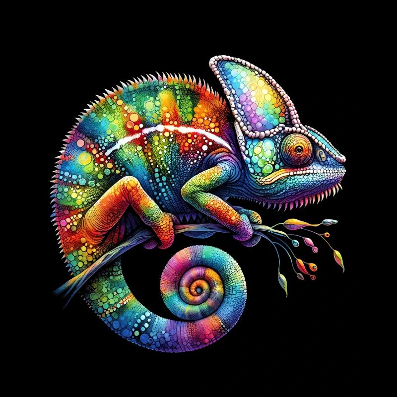 VIBRANT CHAMELEON: NATURE’S ARTFUL MASTERPIECE