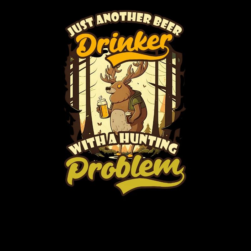 Jäger Ein weiterer Biertrinker auf der Jagd