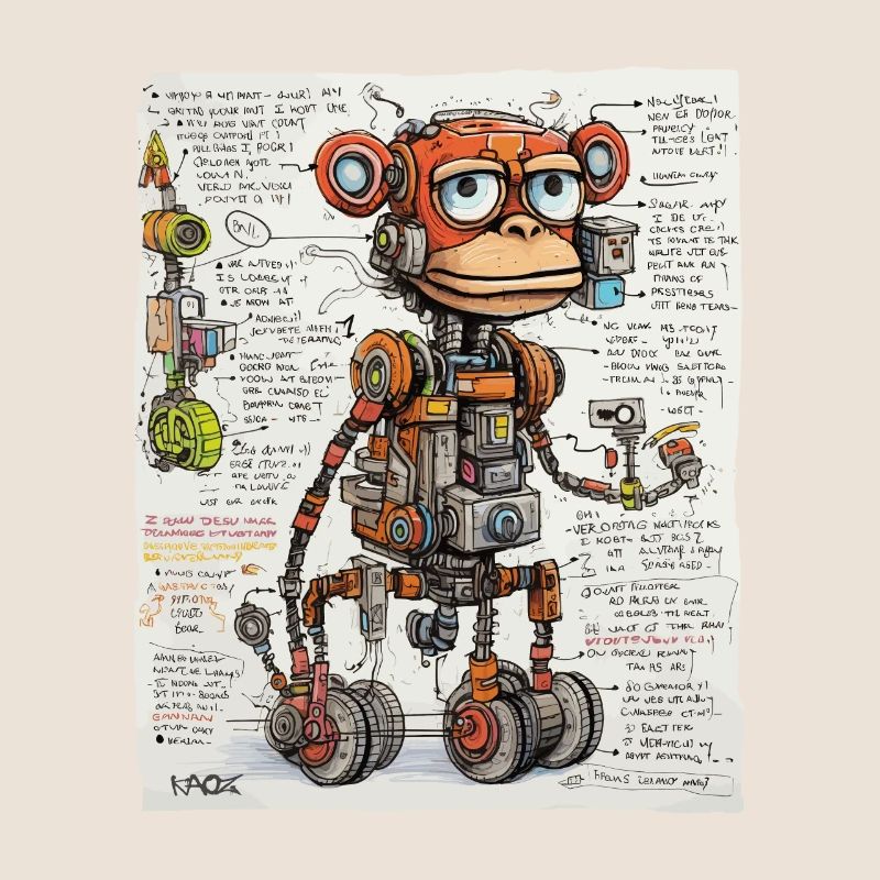 La structure du singe robotique