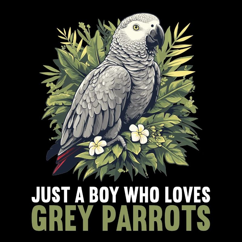 Perroquets gris d’Afrique