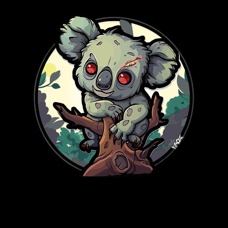 Koala zombie mignon de la jungle