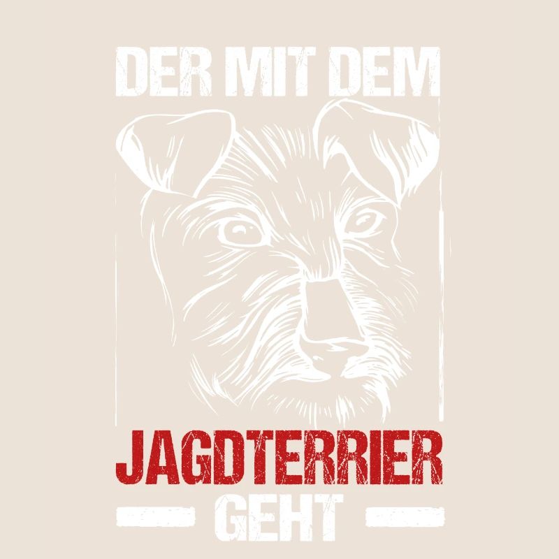 Der Mit Dem Jagdterrier Geht Hunde Herrchen Gassi