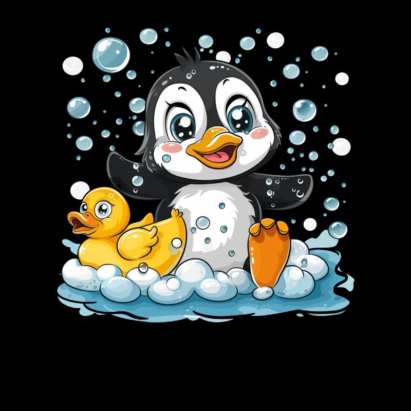 Penguin Bubble Bath Kawaii Penguin Cute