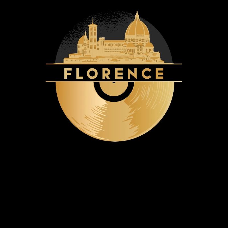 Vinyl Record Disco Music Skyline-Florence
