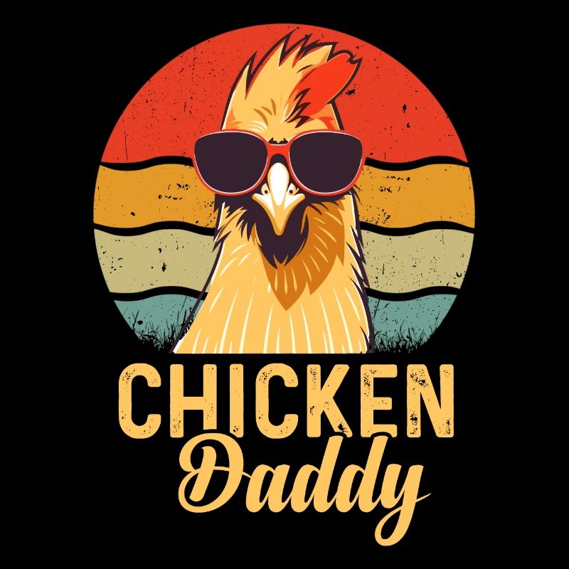Ein lustiger Chicken Daddy mit der Sonnenbrille