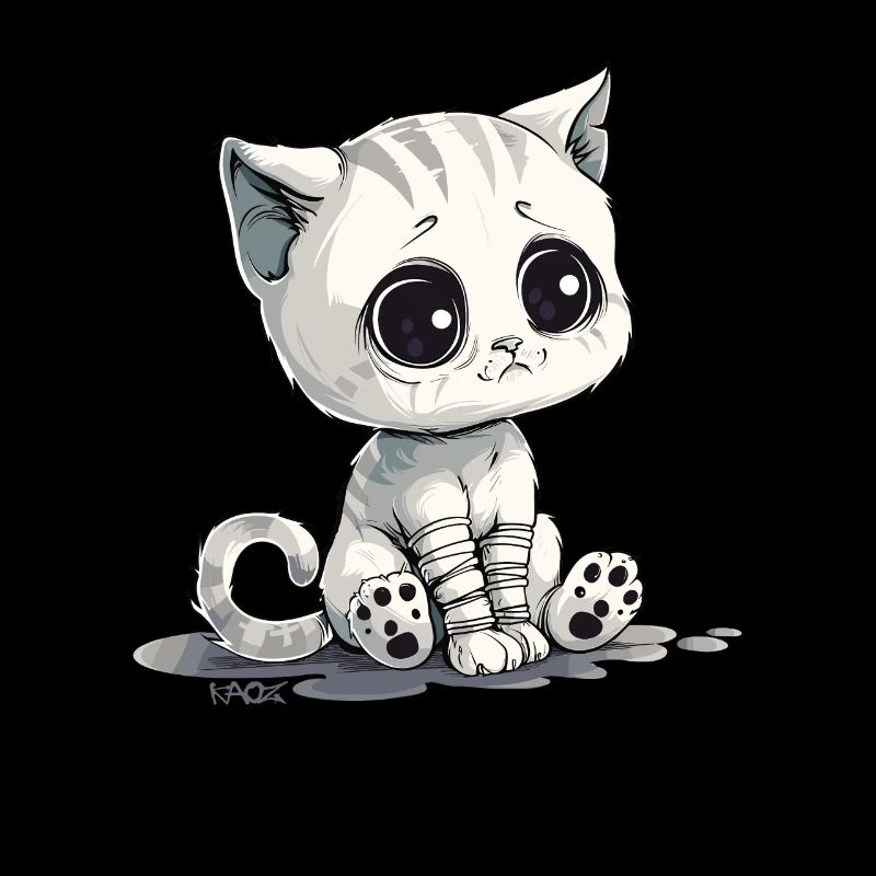 Cute little sad kitten