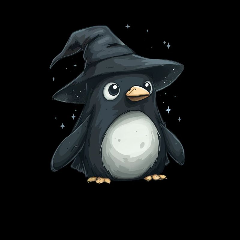 Pingouin Sorcière Halloween Pingouin Mignon