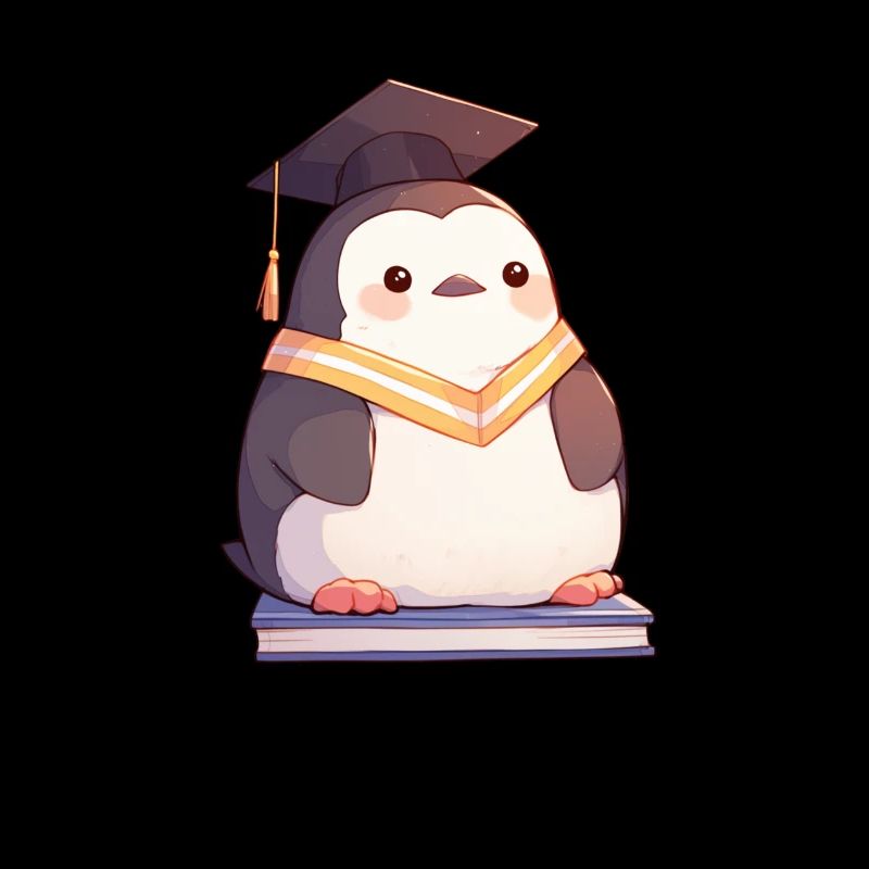 Pingouin Diplômé Kawaii Pingouin Mignon