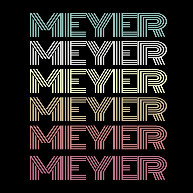 Meyer Retro Familie Nachname Geschenk