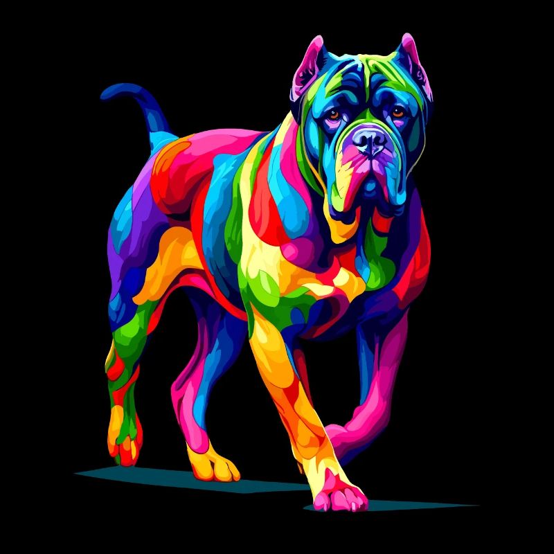 Pop Art Coloré Cane Corso Mastiff Italien