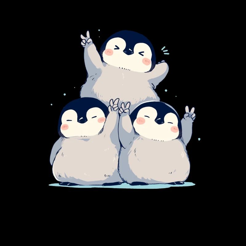 Pingouin Paix Kawaii Pingouin Mignon