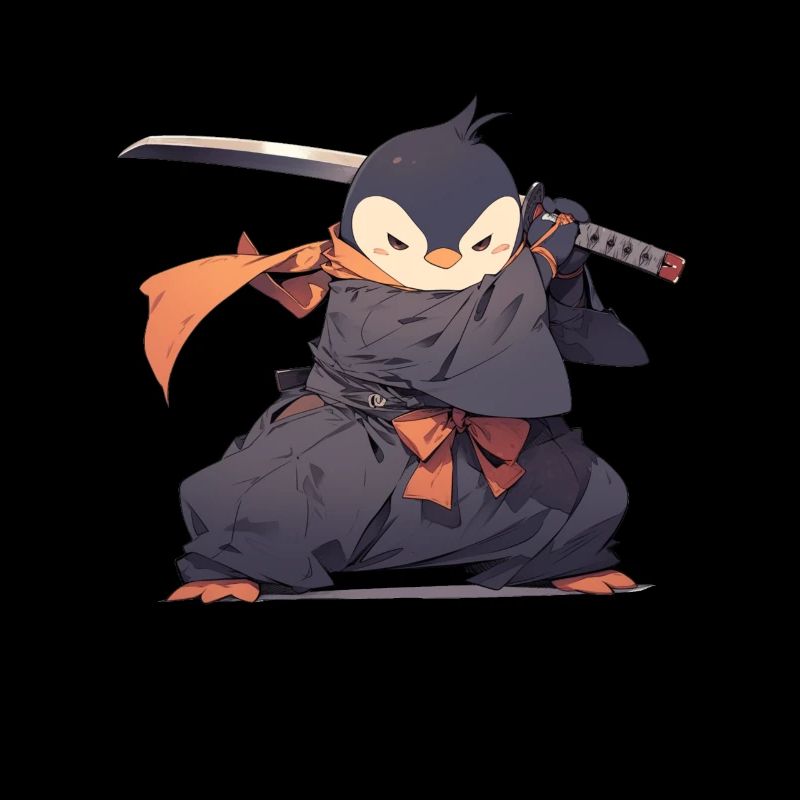 Penguin Ninja Japanese Penguin Cute