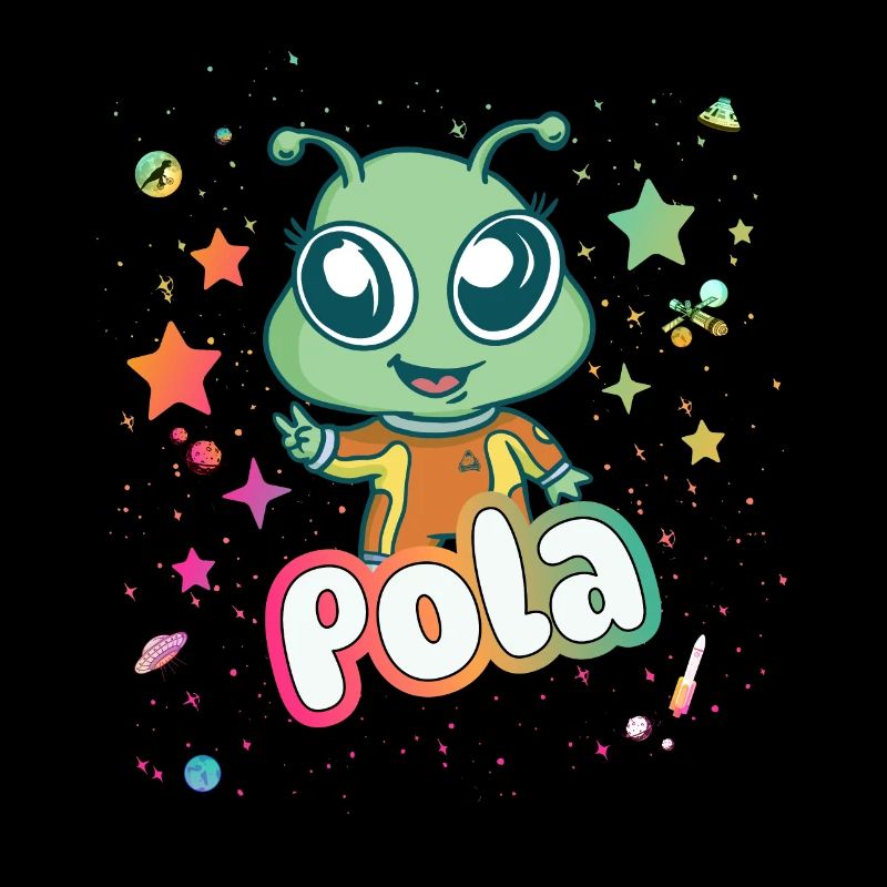 POLA - Schöner Mädchen Name mit süßem Alien