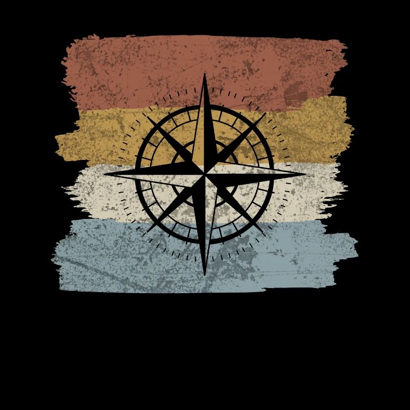 Outil de navigation de boussole de style rétro