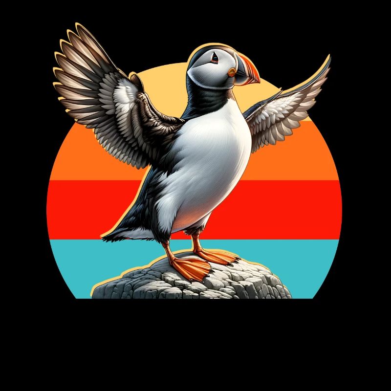 Motif de macareux