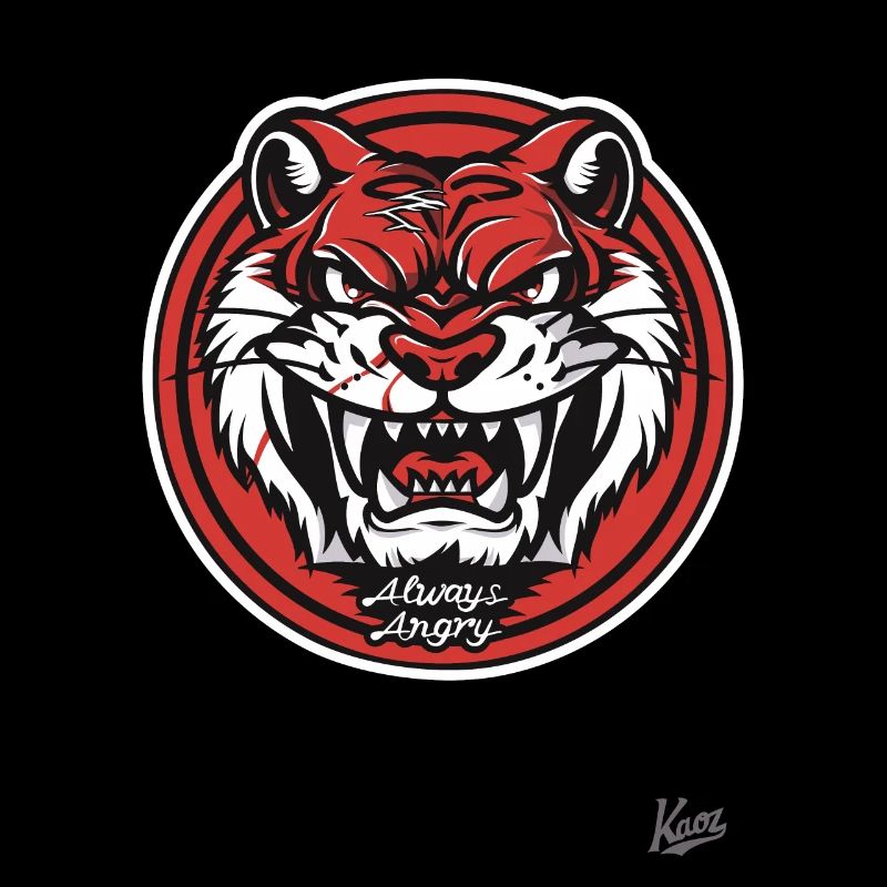 This silly tiger is always angry