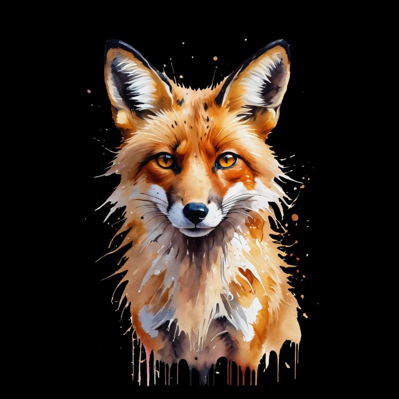 Verspieltes Fuchs Aquarell