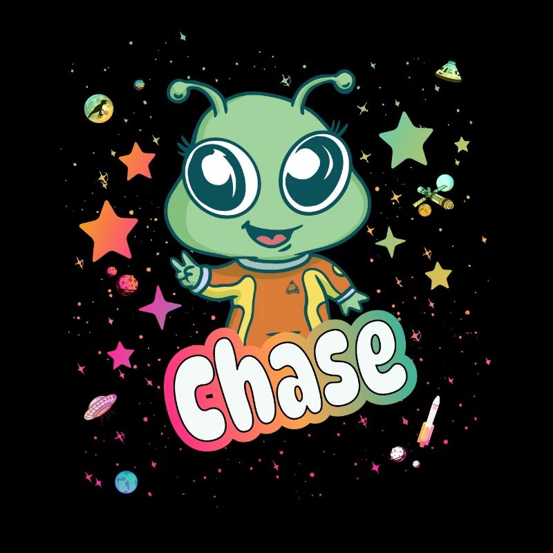 CHASE - Schöner Junge Name mit süßem Alien