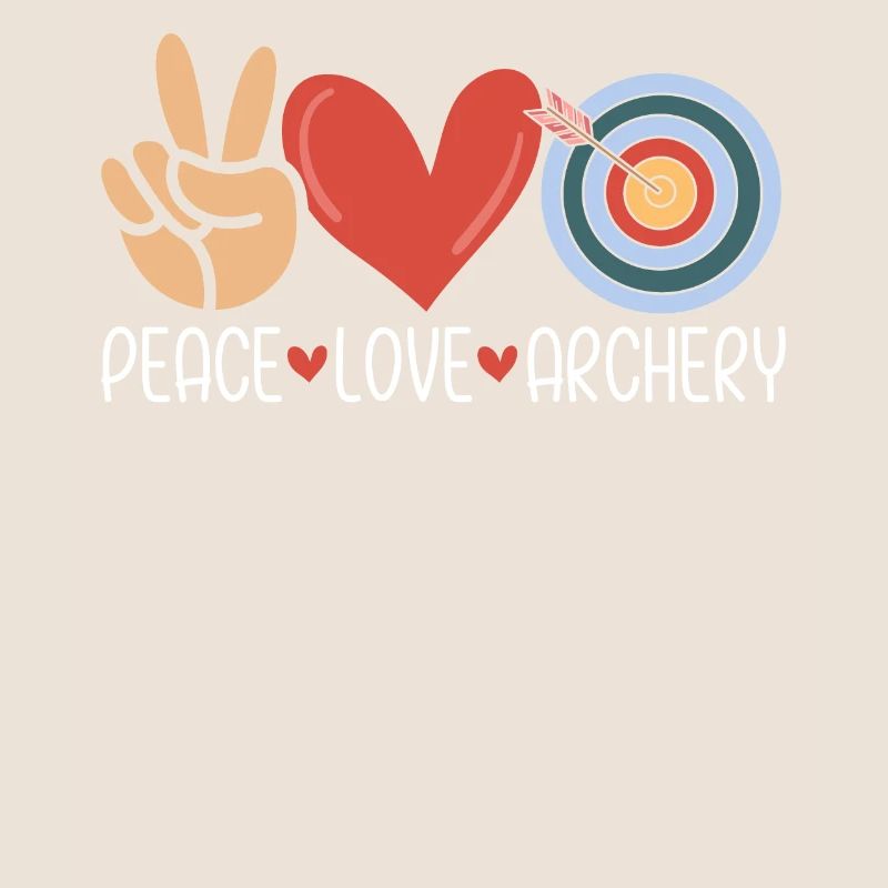 Peace Love Bogenschießen Jagd Compound Bogen Lustig