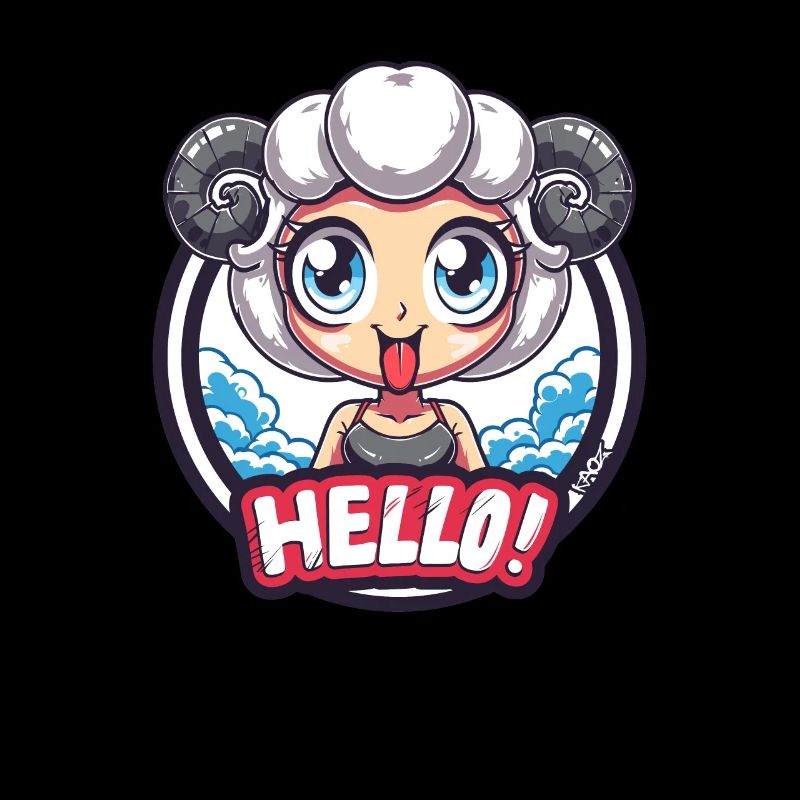 funny sheep says hello