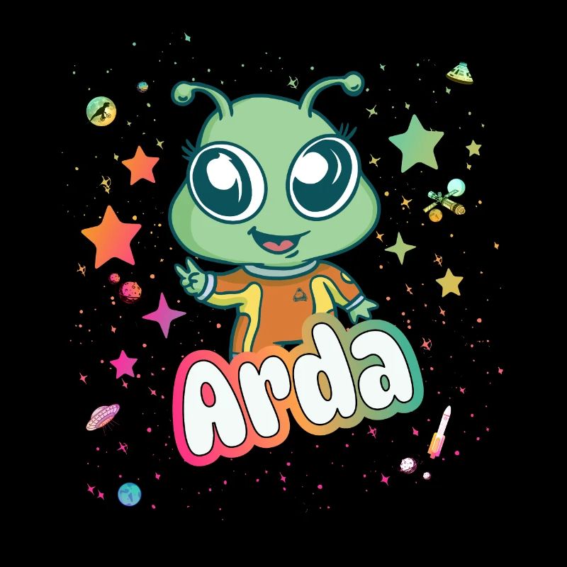 ARDA - Schöner Junge Name mit süßem Alien