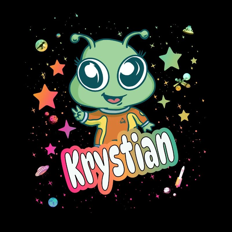 KRYSTIAN - Schöner Junge Name mit süßem Alien