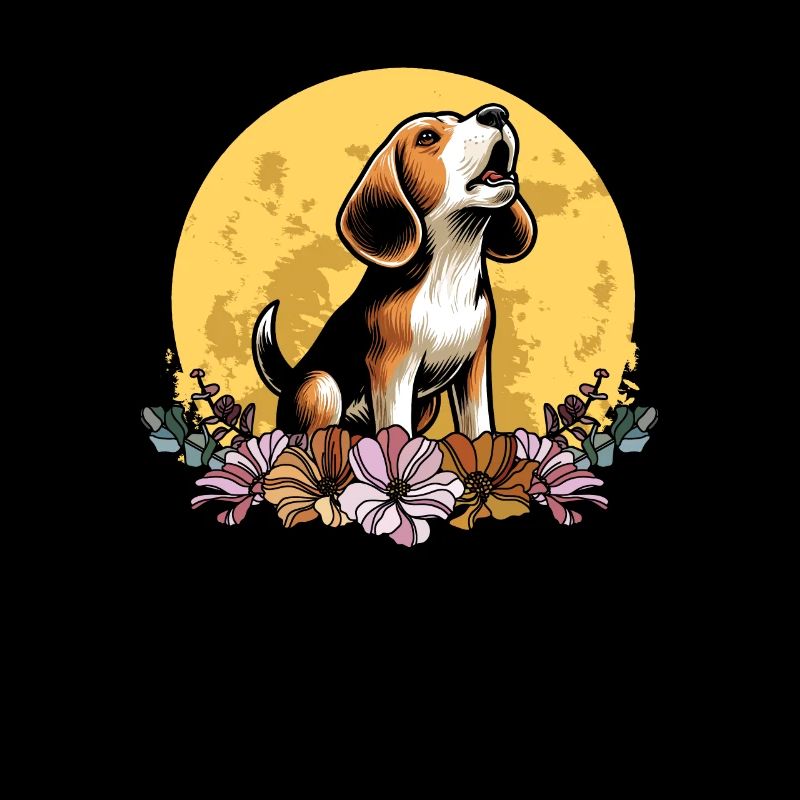 Beagle Lune Florale Sauvage