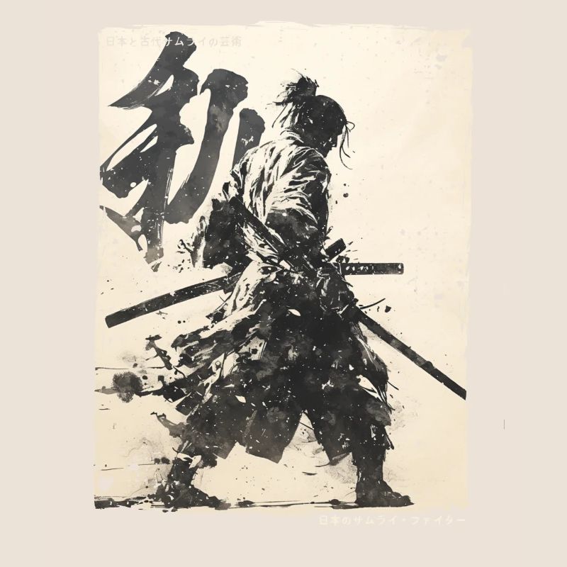 Samurai Fighter - Japanese Ukiyo-e Artwork