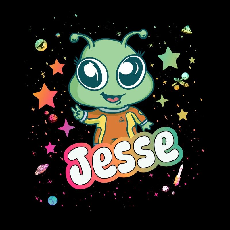 JESSE - Beau nom de garçon avec un extraterrestre mignon
