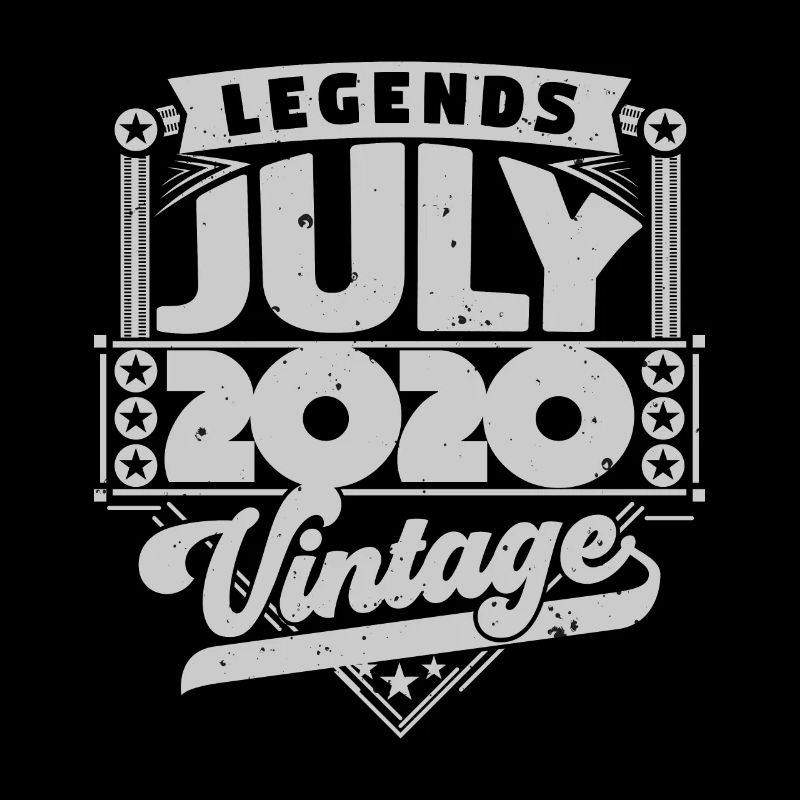 Vintage-Geburtstagsgeschenk Juli 2020, Juli.
